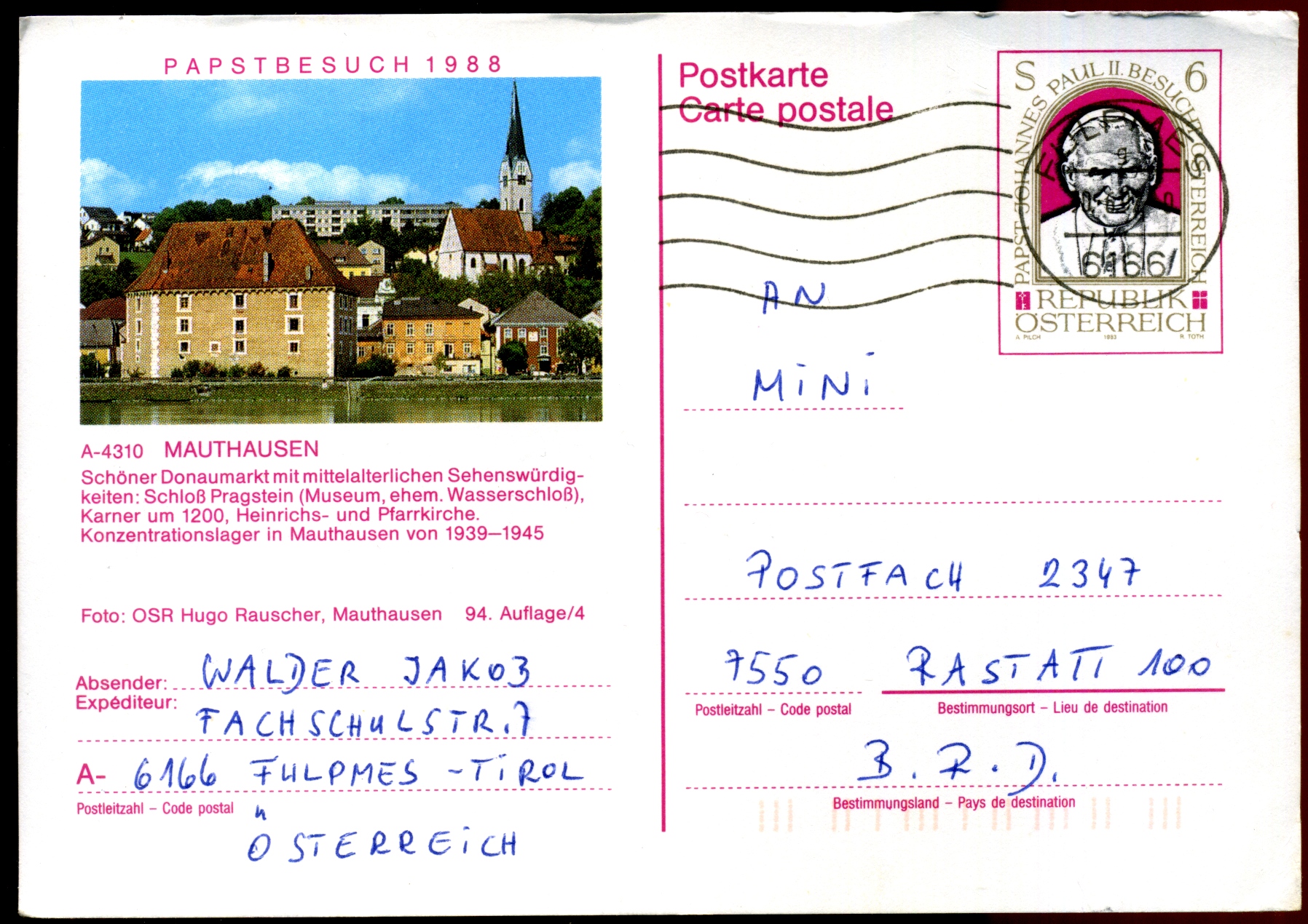1988: Papal Visit in MAUTHAUSEN