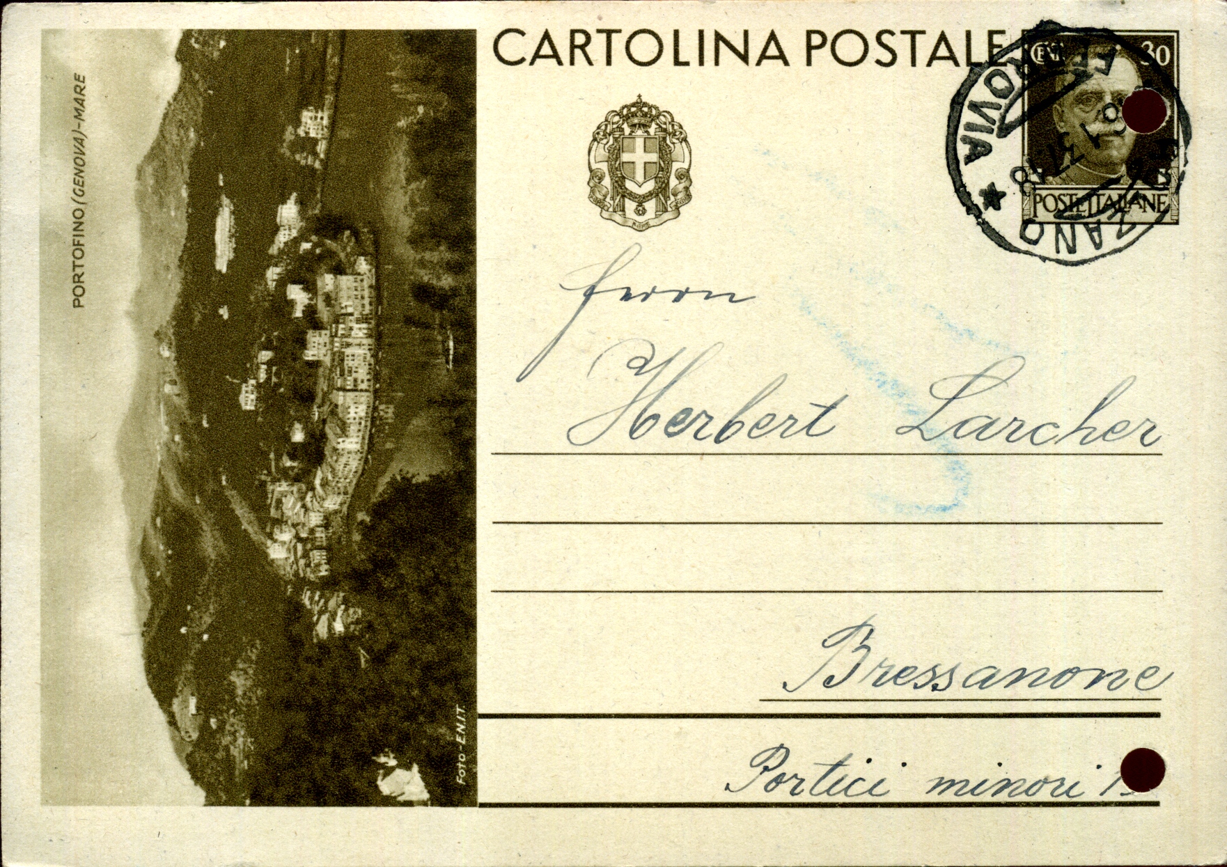 1933: 30 c Portofino (Genova) Mare