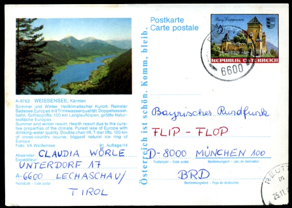 1987: Weissensee, Kärnten